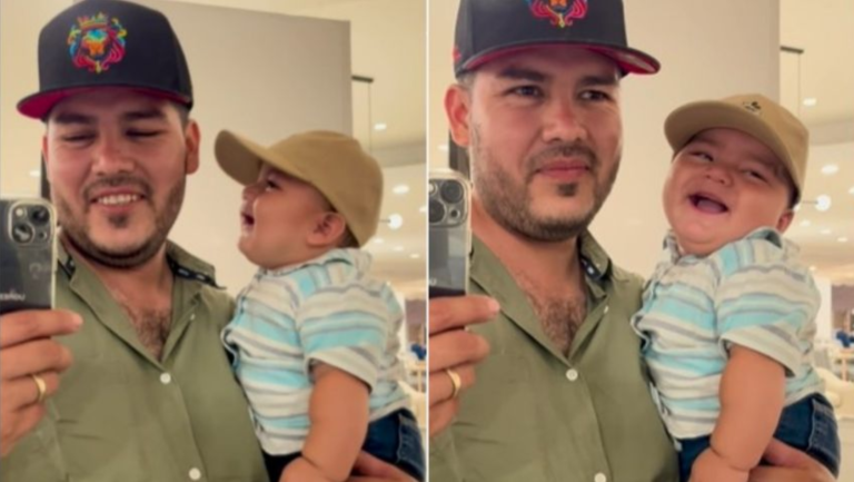 La adorable reacción de un bebé con su primera gorra que se hizo viral