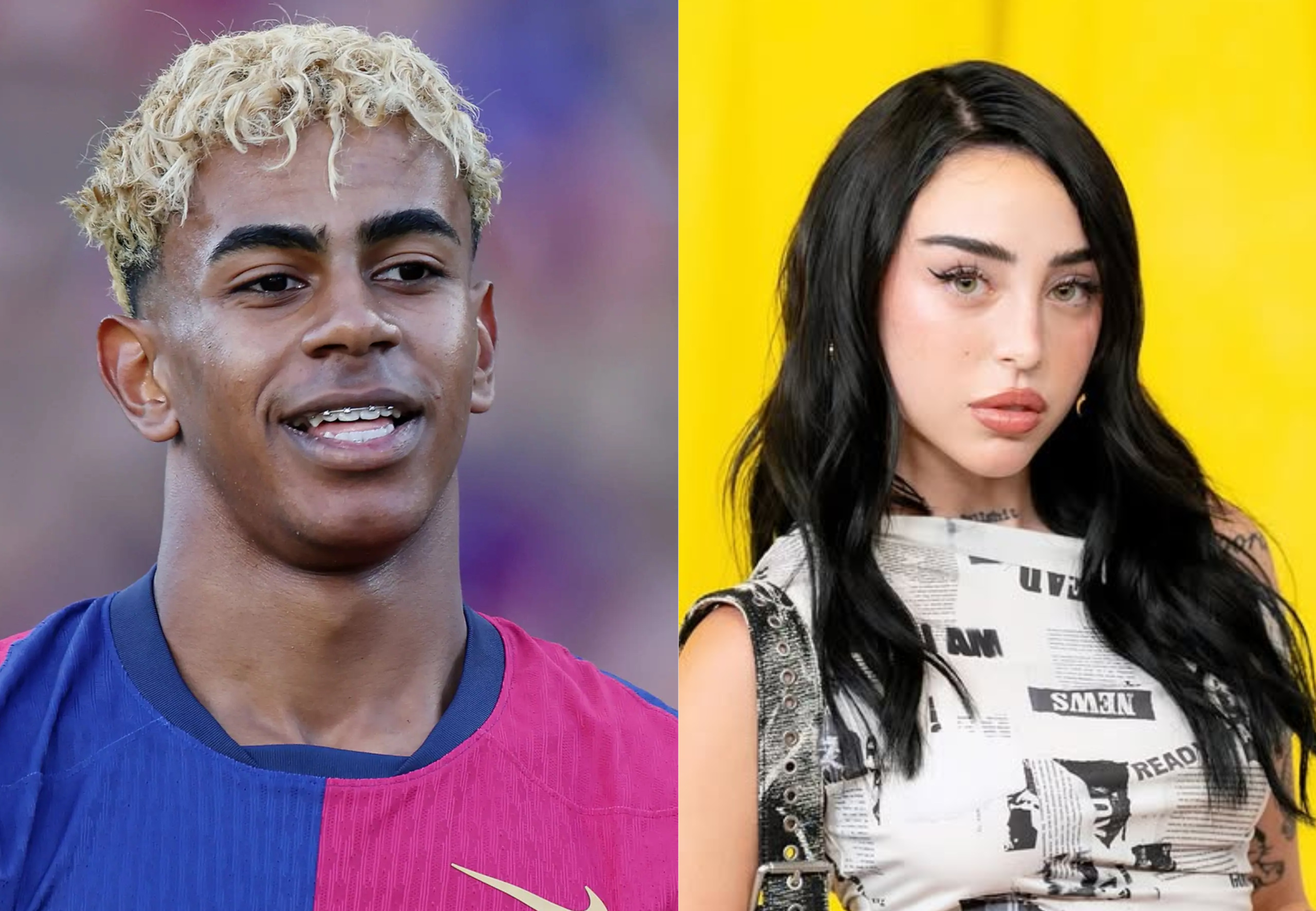 Lamine Yamal criticado por cargar a Nicki Nicole tras lesión