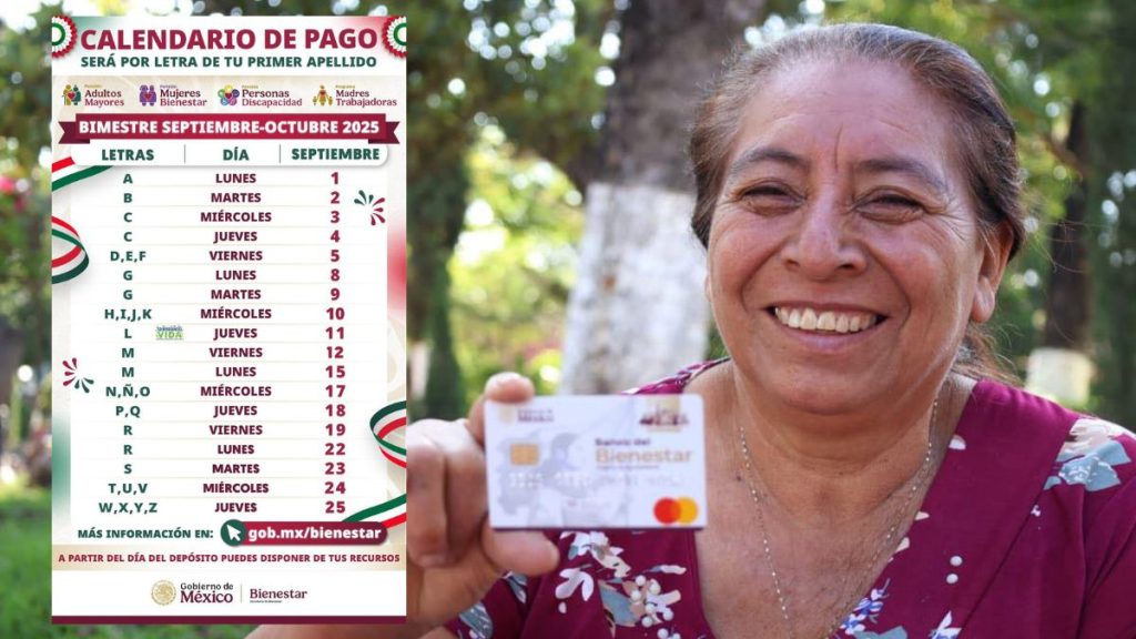 Pensión Bienestar 2025: calendario de pagos de septiembre-octubre