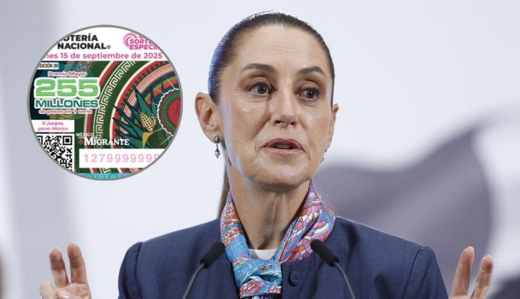 Presidenta Sheinbaum invita a comprar cachitos de lotería para migrantes
