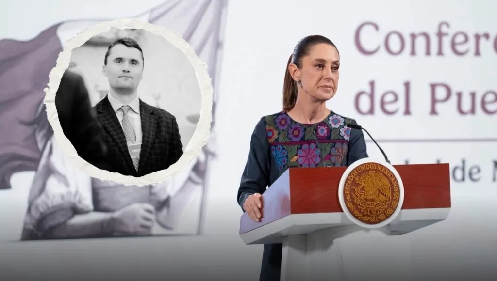 Sheinbaum lamenta el fallecimiento de Charlie Kirk y condena la violencia política