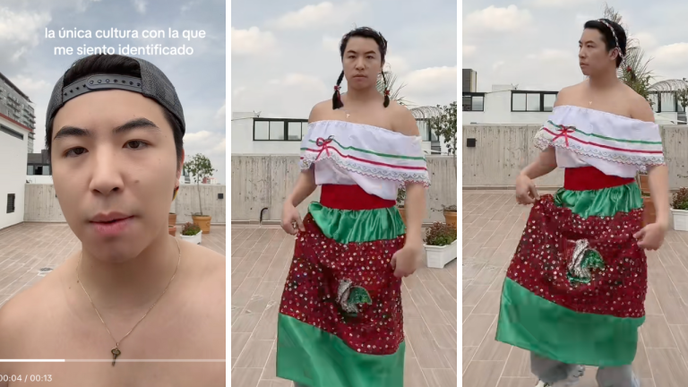 Ta Huang, el tiktoker chino-mexicano, celebra el 15 de septiembre con el icónico traje de China Poblana