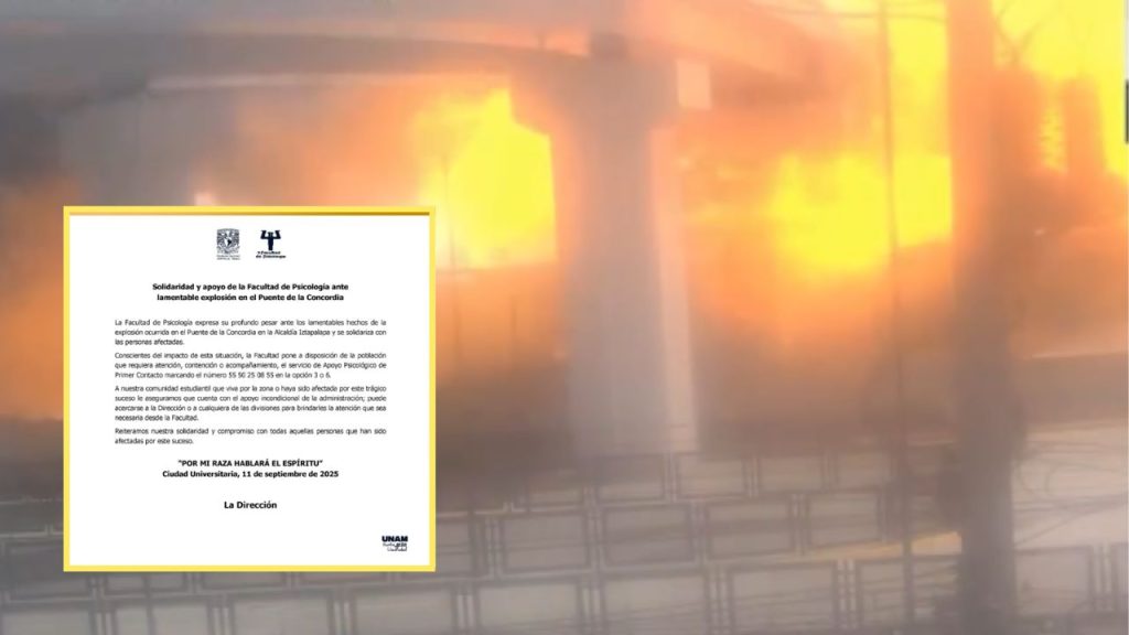 UNAM activa apoyo psicológico tras explosión de gas en Iztapalapa