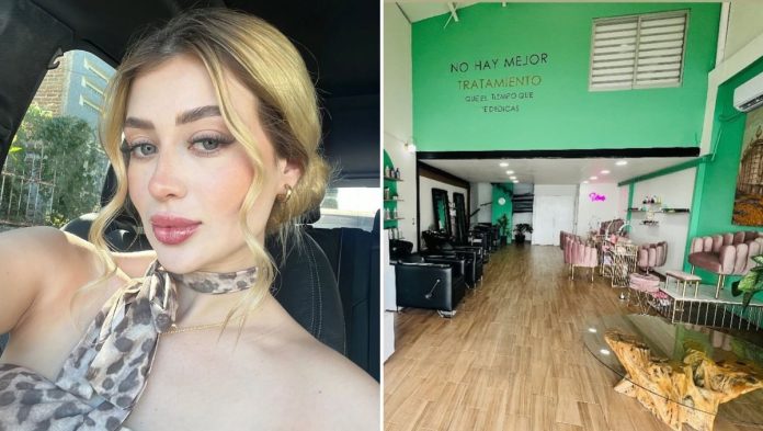 El salón de belleza de Valeria Márquez, viral y congelado en el tiempo