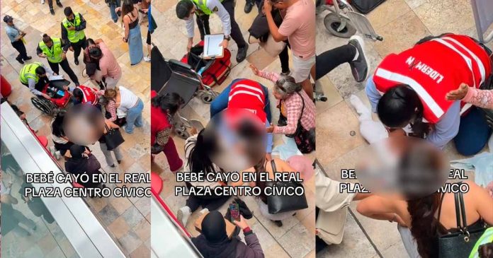 Bebé muere al caer del segundo piso en centro comercial de Lima