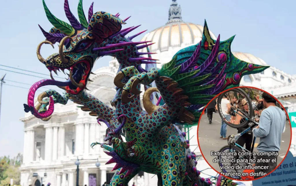 Influencer canadiense criticado por incidente en Desfile de Alebrijes