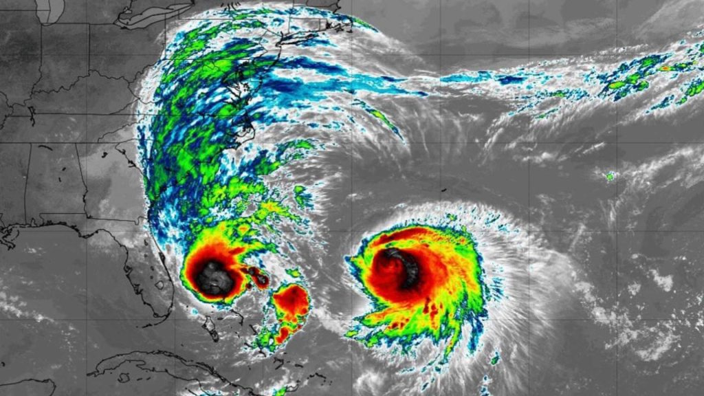 Súper huracán amenaza México por efecto Fujiwara en octubre 2025