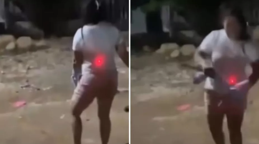Video: Mujer dominada por celos amenaza a su esposo con cuchillo en Tucurinca