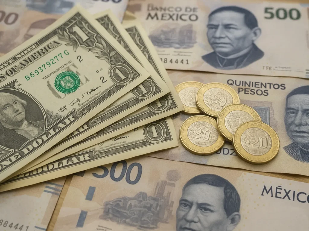 18.47 pesos: el dólar se estanca mientras la economía de México se contrae
