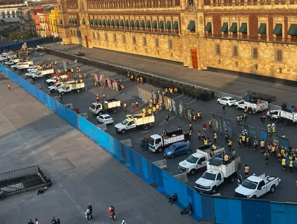 25N: ¿Por qué el Zócalo amanece amurallado en la Ciudad de México?