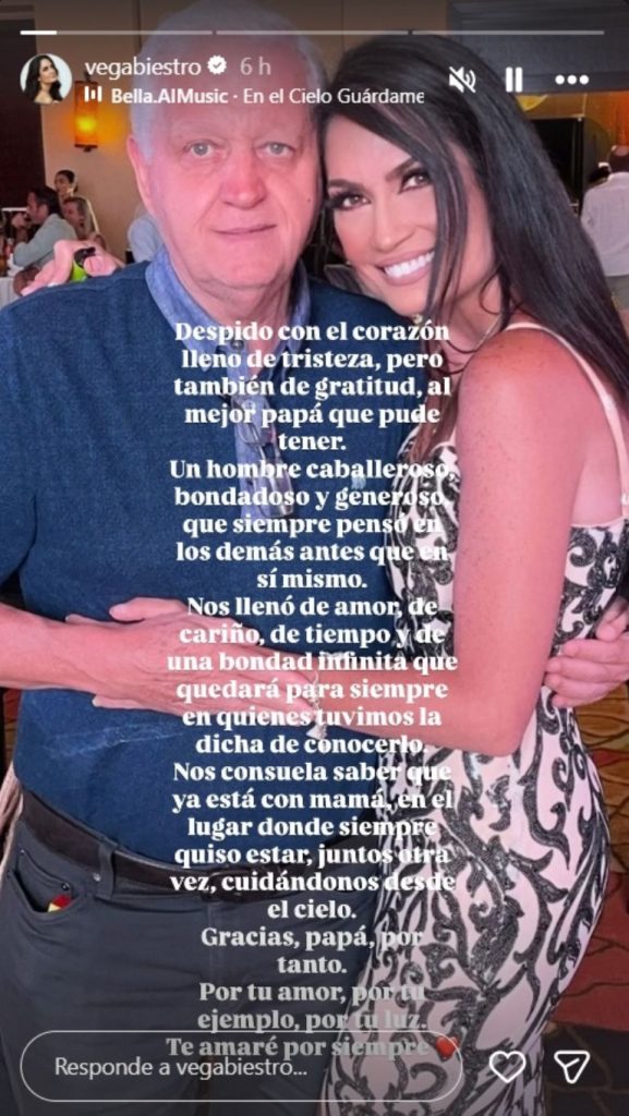 La desgarradora despedida de Joanna Vega Biestro a su padre 1 Despedida de Joanna Vega Biestro a su padre