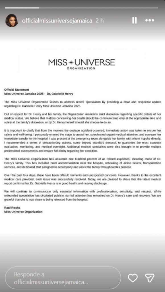 Detalles criticos sobre Miss Jamaica