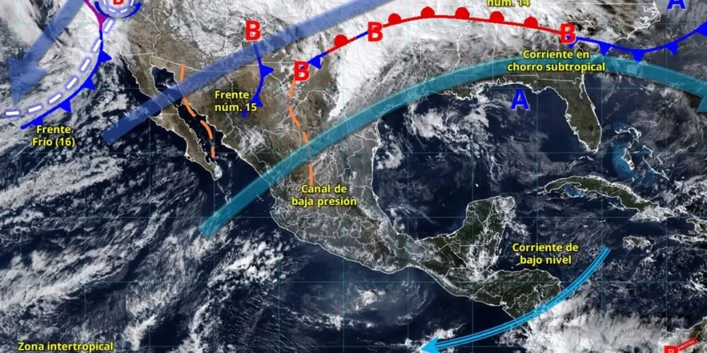 El Frente Frío 16 impacta México: tres días de lluvias y la Primera Tormenta Invernal
