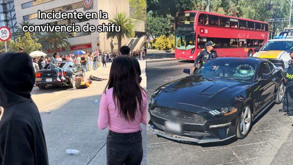 El caos en el Monumento a la Revolución deja cinco atropellados y tres detenidos