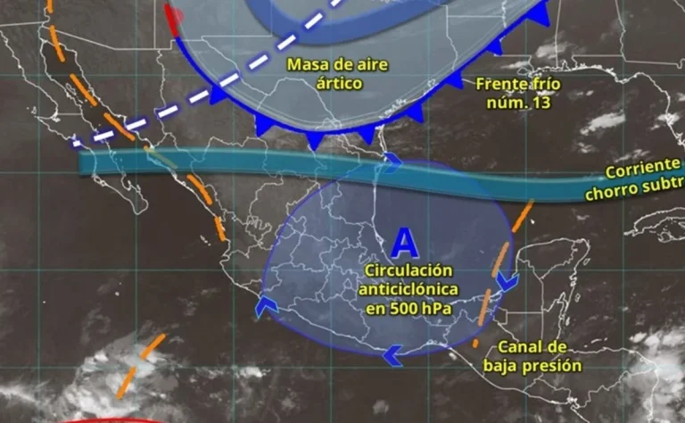 Frente frío 13 desata lluvias torrenciales y evento "Norte" en México