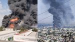 Gigantesca columna de humo por incendio en Ecatepec, estado de México