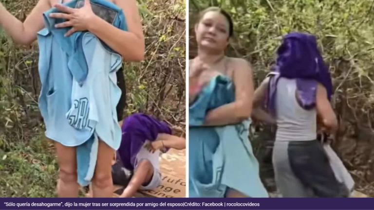 La venganza en redes: mujer es descubierta en infidelidad viral en el monte
