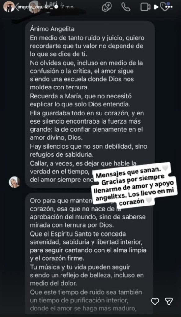 Ángela Aguilar: Mensaje de fan tras críticas por boda con Nodal 1 Mensaje de fan tras criticas por boda con Nodal