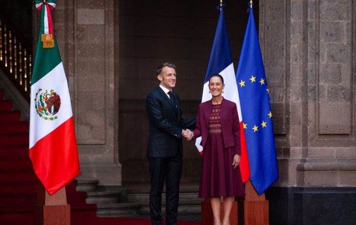 Sheinbaum y Macron redefinen la agenda bilateral en Palacio Nacional
