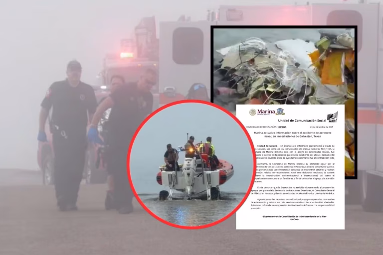 Tragedia aérea de la Semar: localizan a la sexta víctima en Galveston