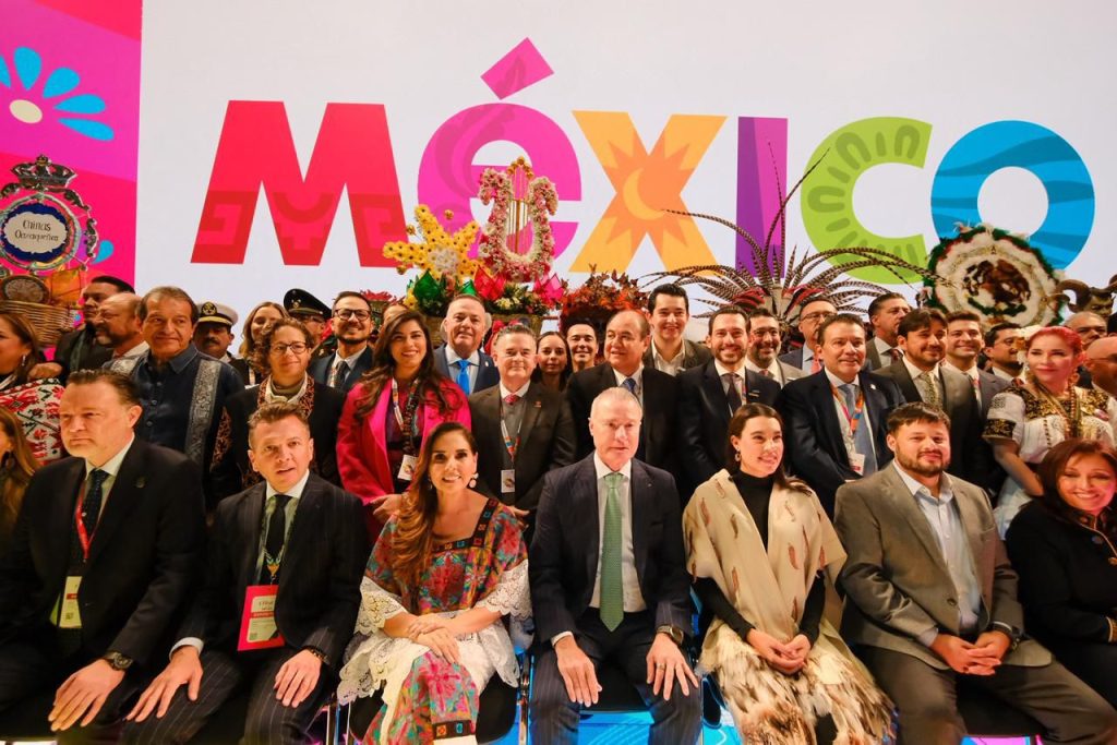 Mara Lezama, Josefina Rodríguez y Quirino Ordaz inauguran pabellón de México en FITUR 2026