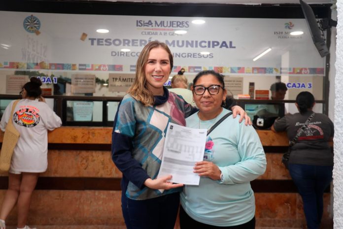 Atenea Gómez Ricalde supervisa el Programa de Descuentos del Predial 2026 en Isla Mujeres