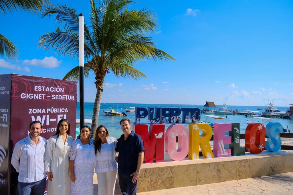 Mara Lezama inaugura módulos de internet público de alta velocidad en Puerto Morelos