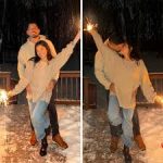 El beso de año nuevo que confirma la relación de Alex Pereira y Tracy Cortez